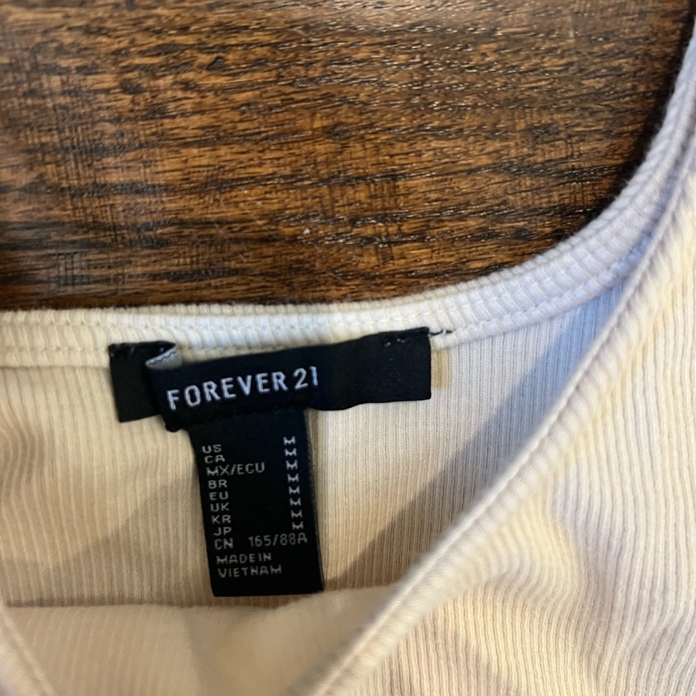 Forever 21 Beige Ribbed Tank Top - Picture 3 of 3